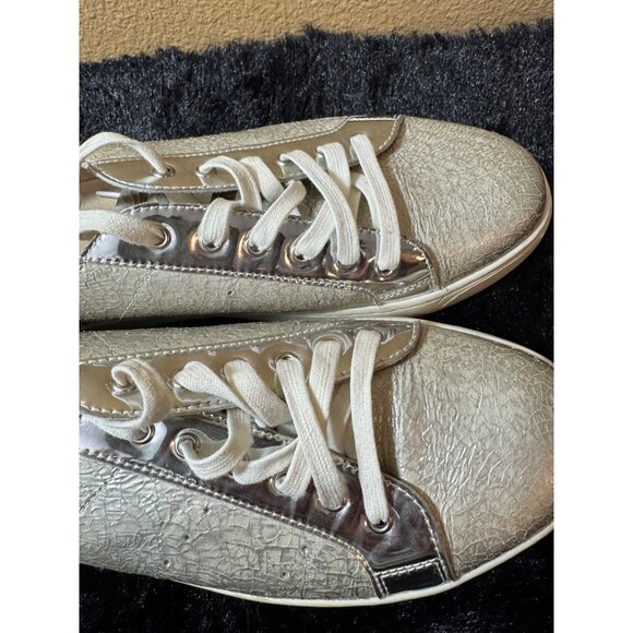 Johnston & Murphy Womens Metallic Textured Lace-Up Sneakers Size 9M - Picture 5 of 8